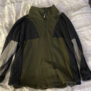 Half zip olive green with pockets